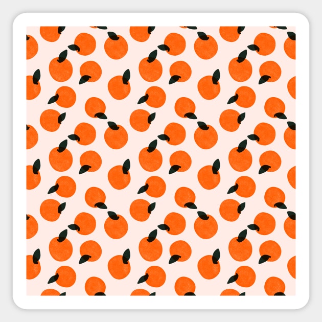 Cute oranges pattern Sticker by lowercasev